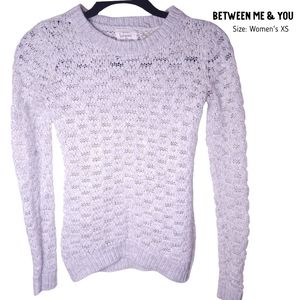 Anthropologie Between Me&You Women's XS Open Knit Wool Blend Sweater